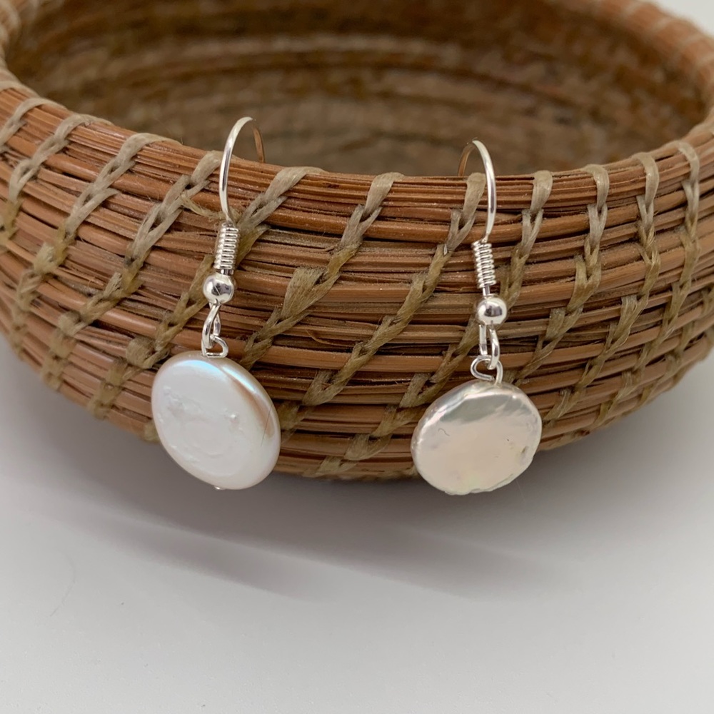 Genuine pearl earrings
